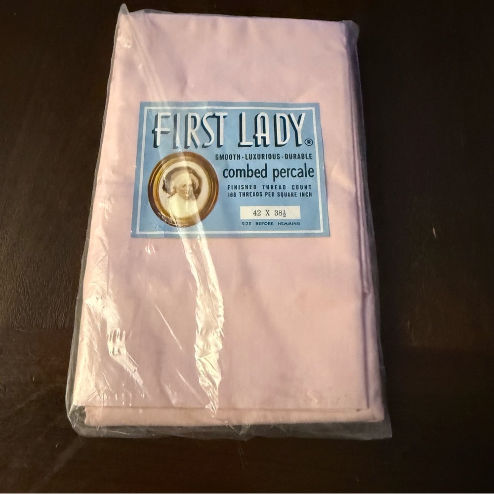 Vintage Pink Combed‎ Percale Pillowcase